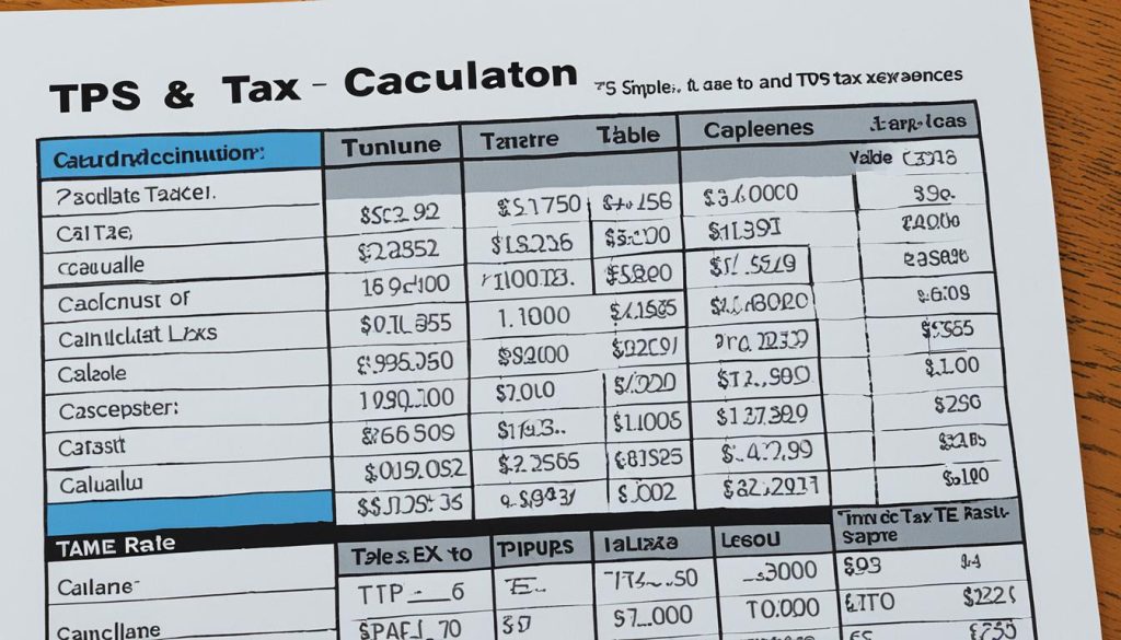 TPS/TVQ Tax Calculation Table