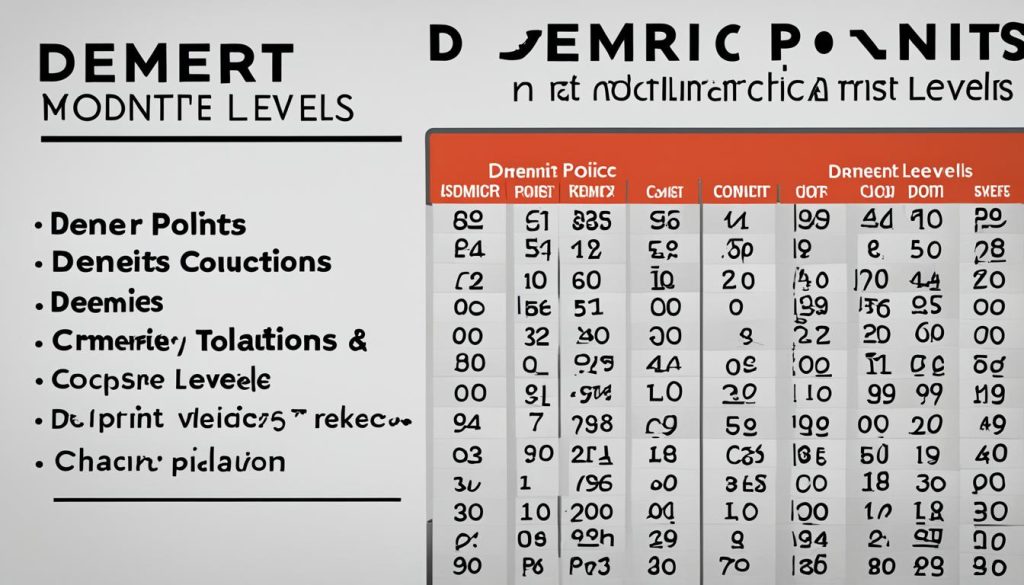 demerit points chart